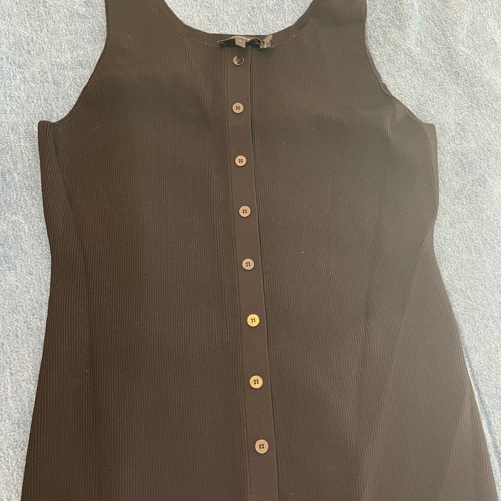 Theory Black Sleeveless Halter Sheath Top